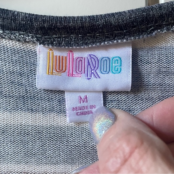 NWOT LulaRoe Striped Open Kimono Medium - Picture 4 of 5